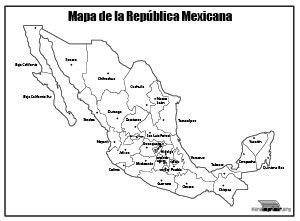 Mapa De La Republica Mexicana Para Iluminar Ouiluv