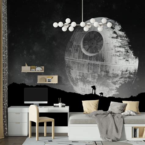 Star Wars, Death Star Wall Mural Sci-fi Peel & Stick Wallpaper Self ...