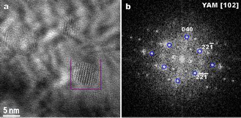 A Bright Field Tem Image Showing A Yam Oxide Particle Close To The