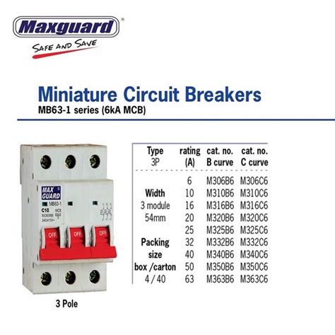 Maxguard Ka Pole Miniature Circuit Breaker Mcb A A A A