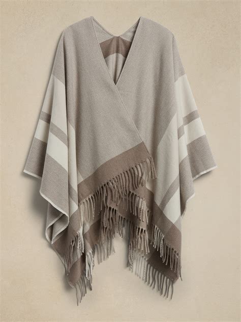 Herringbone Poncho Banana Republic Factory