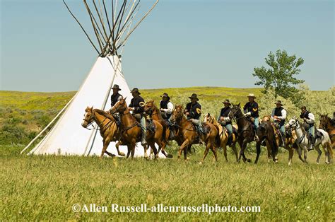 Cavalry At Battle Of The Little Bighorn Reenactment On Crow Indian