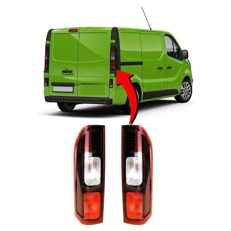 Pair For Renault Trafic Rear Light Lamp Back Lens Left And Right Side