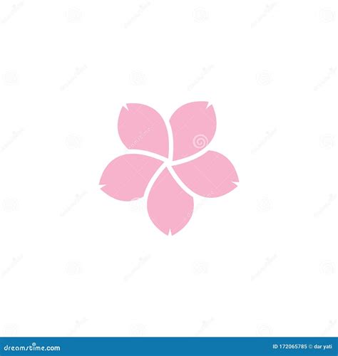 Sakura Flower Icon Logo Vector Stock Vector Illustration Of Plant