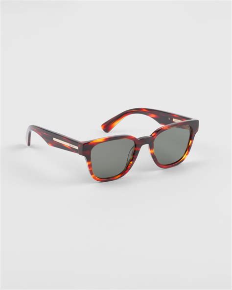 Bottle Lenses Sunglasses With Iconic Metal Plaque Prada