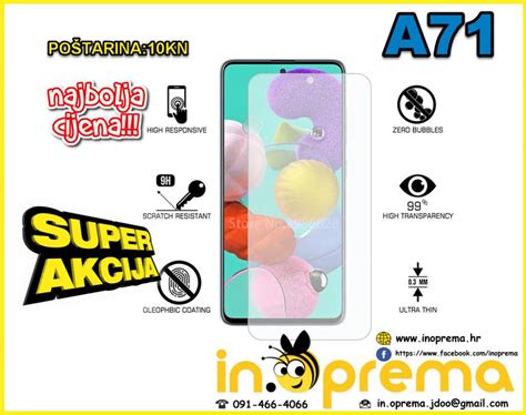 SAMSUNG GALAXY A71 KALJENO STAKLO ZASTITNO STAKLENA FOLIJA ZASTITA