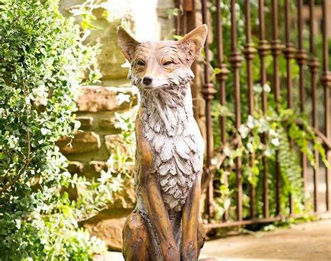 Fox Garden Statue Tiny House Decor