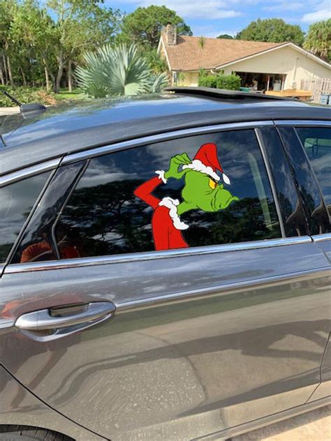 Elf On A Shelf And Grinch Cartruck Window Cling Etsy