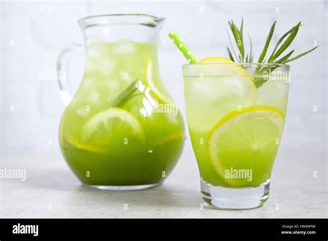 Homemade Estragon Lemonade Stock Photo - Alamy
