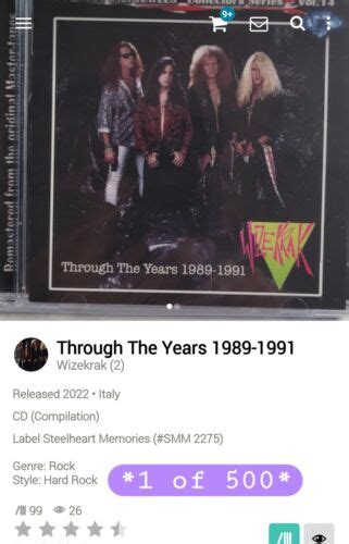 Wizekrak ~ Through The Years Limited To 500 Cd 2022 Hi Tech Aor