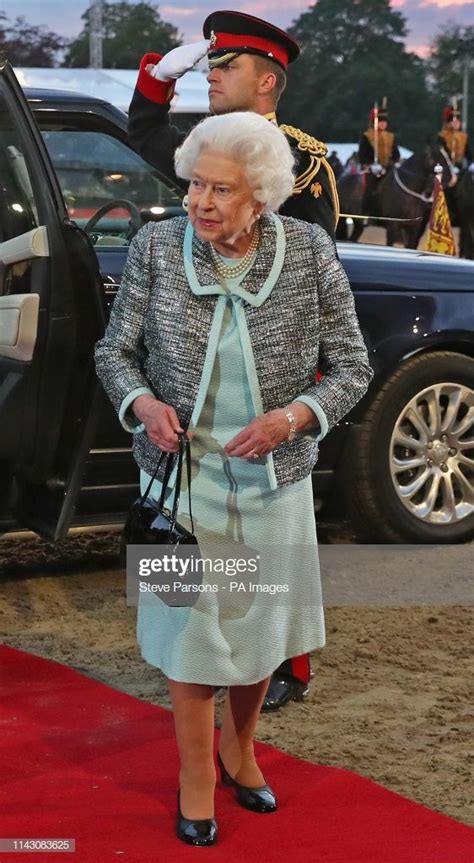 Queen Elizabeth II arrives for the Pageant at the Royal Windsor Horse ...