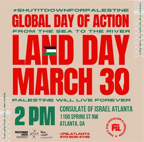 Land Day Rally For Palestine — Atlanta Liberation Center