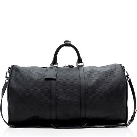 Louis Vuitton Damier Infini Keepall Bandouliere Duffle Bag