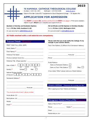 Fillable Online Ctc Admission Form Pdf Te Kupenga Fax Email