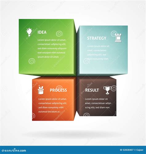 Infographic Template With Four Boxes Stock Vector Image 52828407