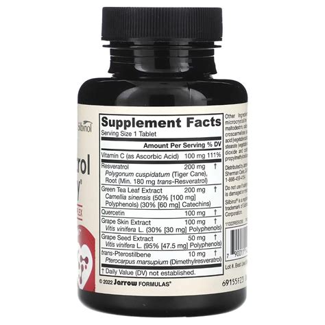 Jarrow Formulas Resveratrol Synergy Mg Tabletten