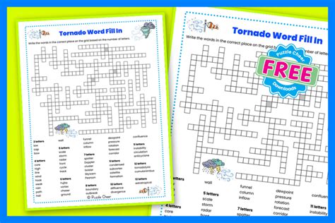 Tornado Word Fill In Puzzle Puzzle Cheer