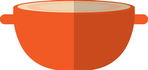 Orange bowl in flat style. 24829150 Vector Art at Vecteezy