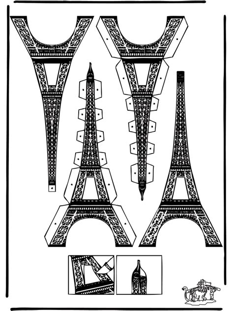 Bouwplaat Eiffeltoren Knutselen Bouwplaten