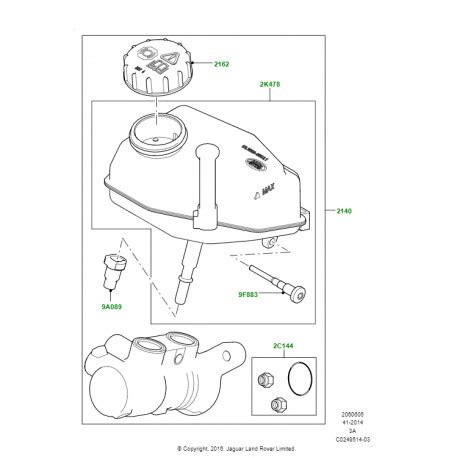 Commander Maitre Cylindre Discovery Sport Evoque LAND ROVER LR061403