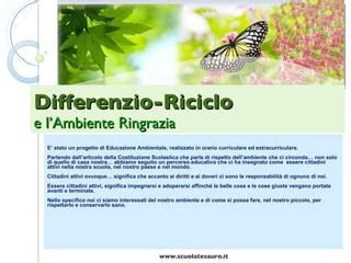 Differenzio Riciclo PPT