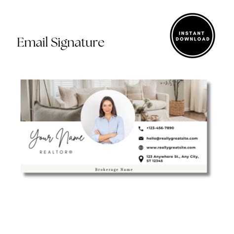 Diy Email Signature Template For Real Estate Agents Email Footer