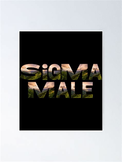 Sigma Male Poster For Sale By Phamilycusz Redbubble