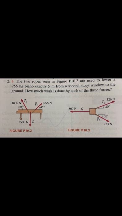 Solved 2 I The Two Ropes Seen In Figure P10 2 Are Used To Chegg