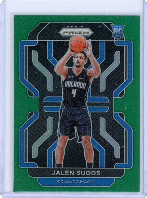 Jalen Suggs 2021 22 Panini Prizm Green Prizm SP Rookie RC Orlando Magic