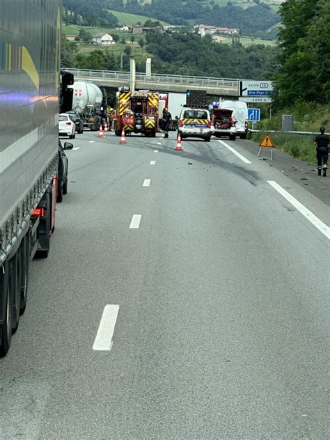 Loire Accident sur l A47 à Saint Chamond un blessé grave la