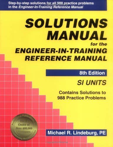 By Michael R Lindeburg Solutions Manual For The Engineer In Training