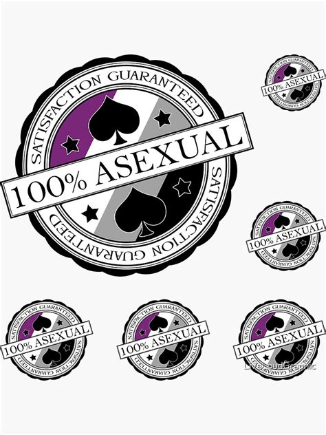 100 Satisfaction Guaranteed Asexual Pride Flag Colored Stamp Of