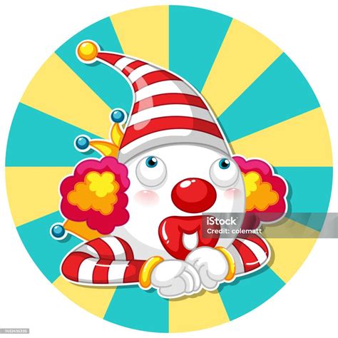 Circus Clown Colourful Icon Banner Stock Illustration Download Image Now Amusement Park Art