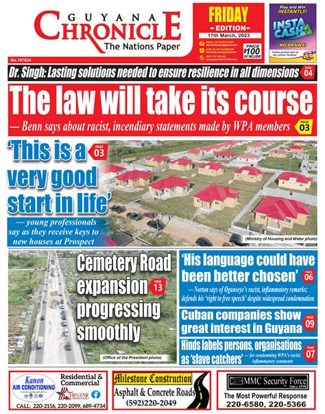 Guyana Chronicle E-Paper 17-03-2023 by Guyana Chronicle - Issuu