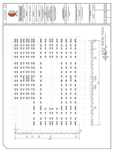 Layout Pedestal Pondasi | PDF