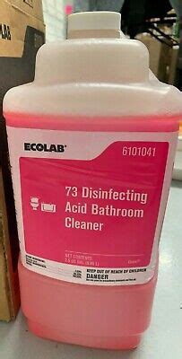 Ecolab 6101041- 73 Disinfecting Acid Bathroom Cleaner, 2.5gal | eBay