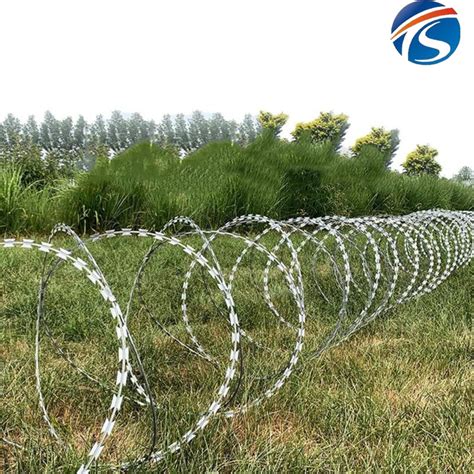 Galvanized Stainless Steel Concertina Razor Barbed Wire Bto 22 China