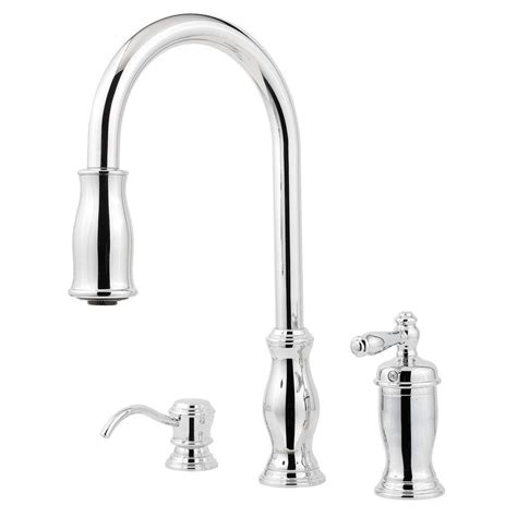 Pfister Hanover Single Handle Pull Down Sprayer Kitchen Faucet In