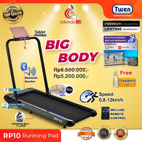 Jual Alat Fitness Twen RP10 Treadmill Elektrik Treadmill Listrik