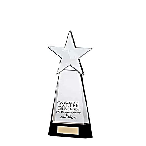 Glass Star Shaped Awards Uk Crystal Star Trophies Online House Of