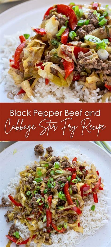 Black Pepper Beef And Cabbage Stir Fry Recipe Yummy And Fully