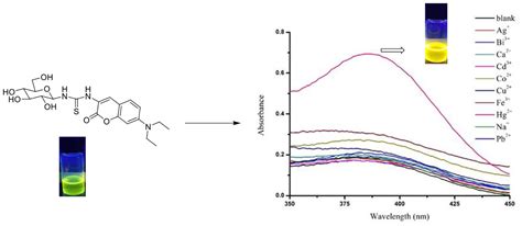 A fluorescent chemosensor based on β N glycosyl and coumarin for