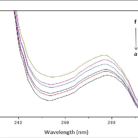 Uv Vis Absorbance Spectra Of Hsa With Different Concentrations Of