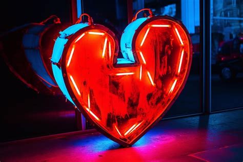 Gebrochenes Herz Neon Enttäuschung in der Liebe Valentinstag