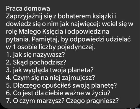 Potrzebuję pomocy z Małym Księciem Pls potrzebuję na teraz Brainly pl