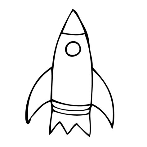 Simple Rocket Ship Drawing | Free download on ClipArtMag