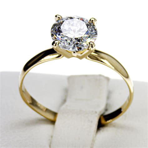 Ct Round Diamond Ring Gold Verlobungsring Ct Diamant