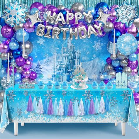 Frozen Birthday Party Supplies Winter Decoration Pack 117 Pcs