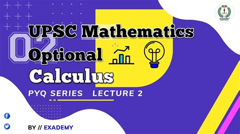 UPSC Mathematics Optional PYQ Series Calculus Lecture 2 YouTube