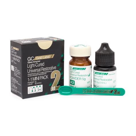 GC Gold Label 2 LC Light Cured Glass Ionomer Restorative Amplemeds